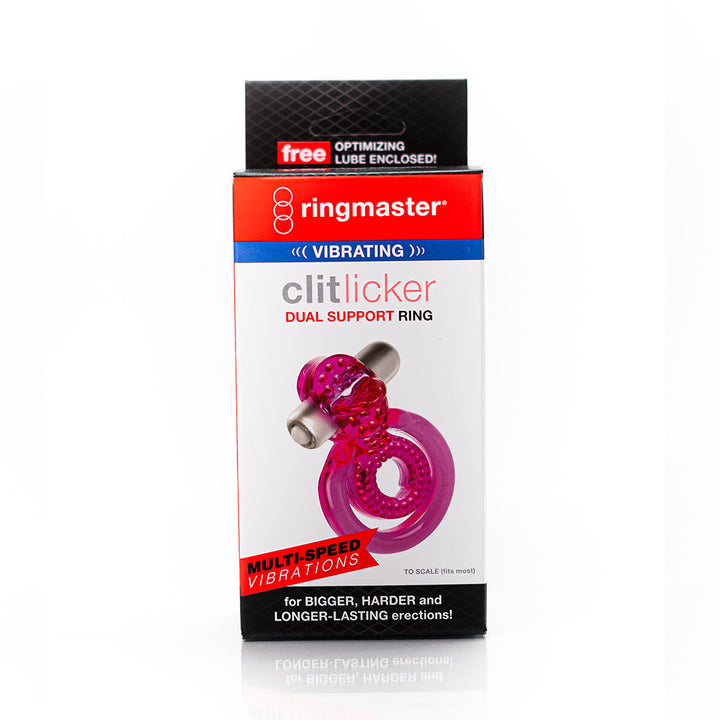 RingMaster Vibrating Clit Licker Dual Support Ring